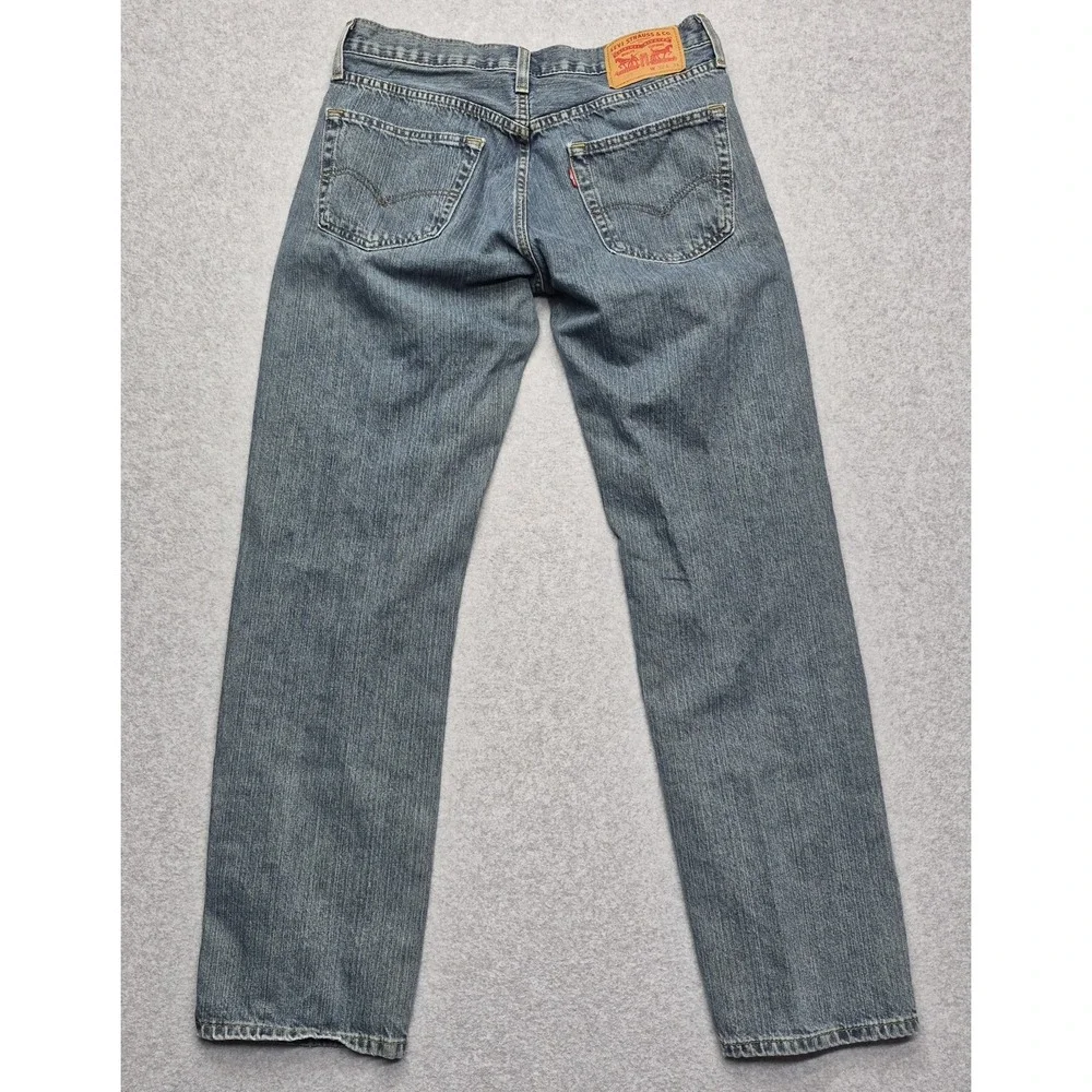 Levi's 505 Jeans Mens 32x34 Medium Wash Blue Denim Regular Fit Straight Leg